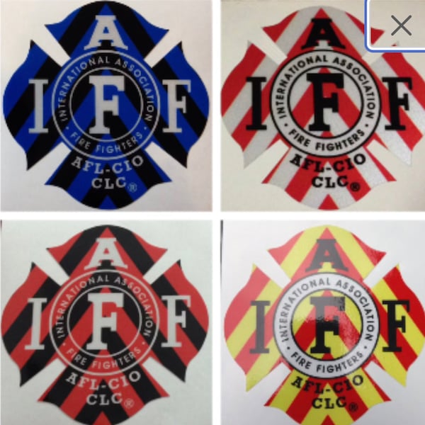 Reflective Union Career Firefighter Chevron EMT Paramedic Decal Sticker 3m Vinyl