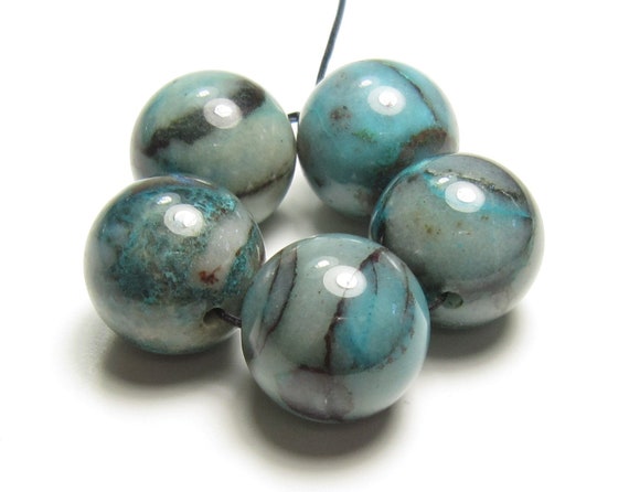 14mm Hybrid Stone of Chrysocolla / Azurite / Cuprite 14mm Hybrid Stone of Chrysocolla / Azurite / Cuprite
