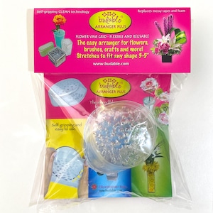 Budable Flower Arranger set of 3, Budable craft organizer, floral supplies, flower frog stem holder image 4