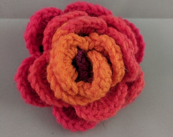 Crochet Rose Hairclip