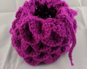 Crochet Dragonscale Dice Bag