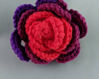 Crochet Rose Hairclip