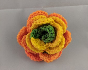 Crochet Rose Hairclip