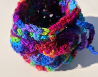 Crochet Dragonscale Dice Bag
