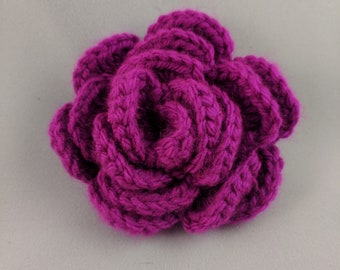 Crochet Rose Hairclip