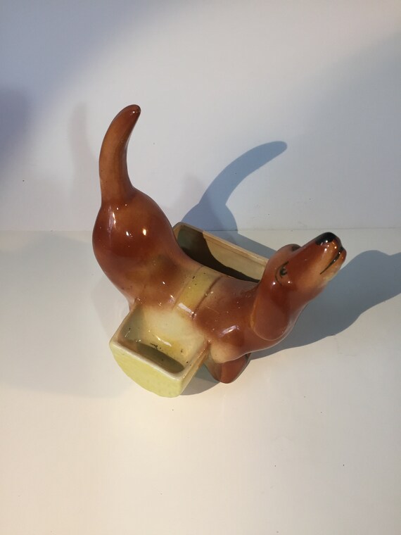Vintage Men S Dresser Caddy Dachshund Mccoy Pottery Etsy