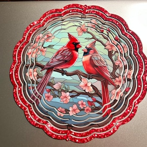 Wind Spinner 8&quot; Cardinal with hanger