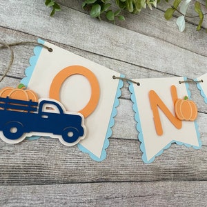 Pumpkin First Birthday Boy, 1st Birthday Pumpkin Banner, Our Little Pumpkin Boy Party, Pumpkin Party Banner