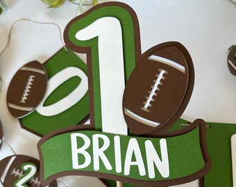 First Down Birthday, First Down Football Cake Topper, Rookie Year Birthday, Football Rookie Year, Football first 1st Birthday
