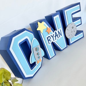 First Trip Around The Sun, Space Birthday, 1st Birthday Boy, Space Birthday Party 3D Letter Set, Space Party Decor