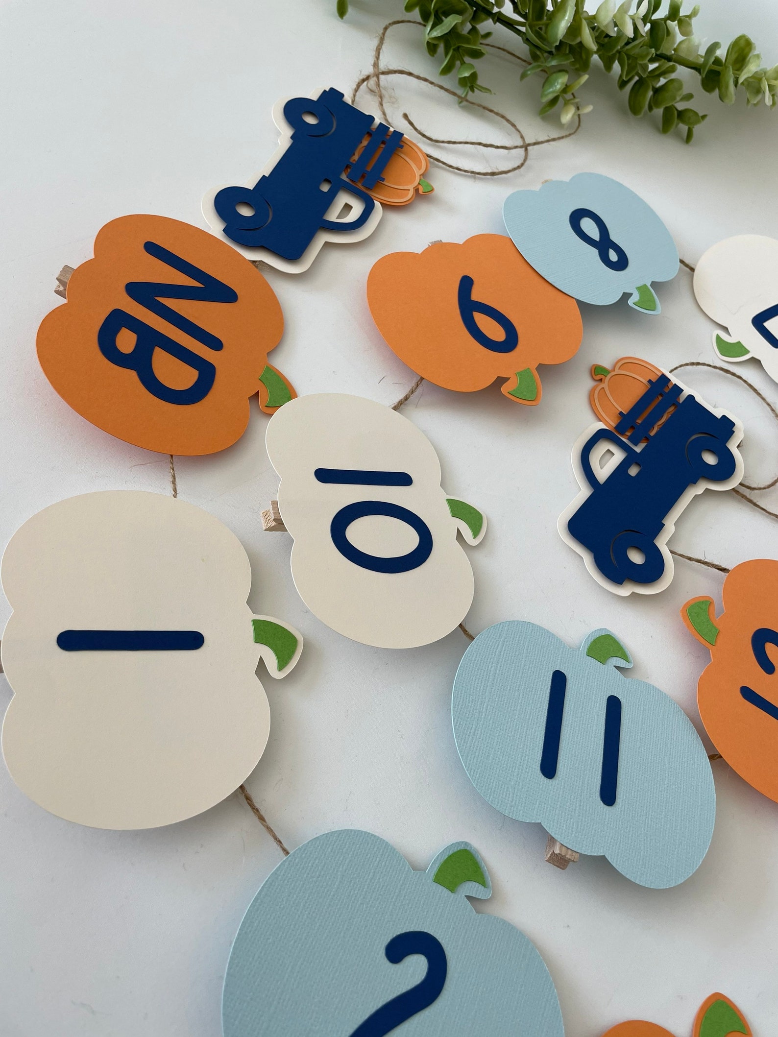 Little Pumpkin 1st Birthday Blue Truck Boy Birthday Banner - Etsy