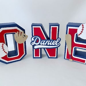 Rookie of the Year One Letter Set, Baseball Letters, Rookie of the Year Baseball Birthday Decor, Boy First Birthday, First Birthday Decor