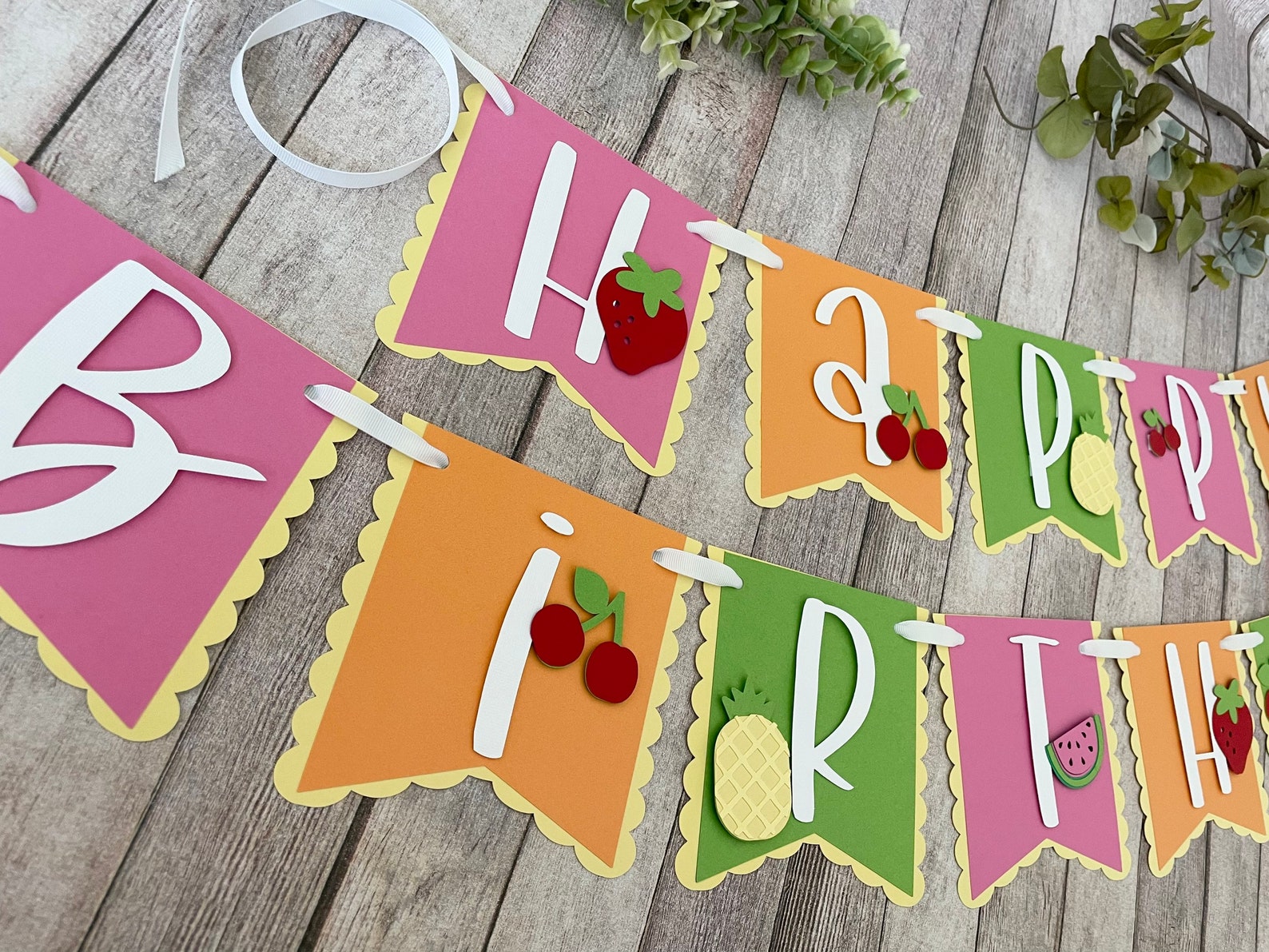 Twotti Frutti Birthday Decorations Fruit Birthday Banner - Etsy