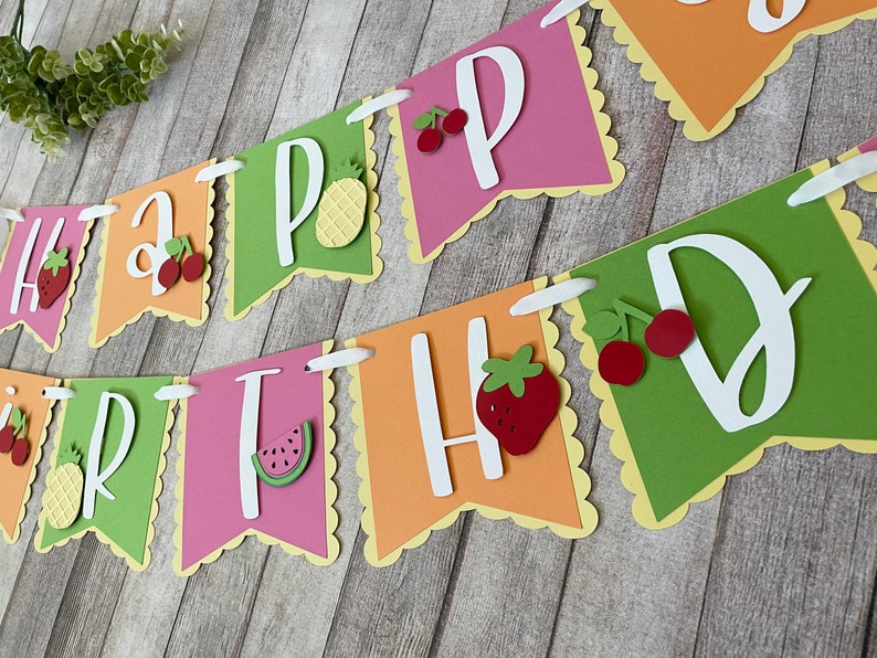 Twotti Frutti Birthday Decorations Fruit Birthday Banner - Etsy