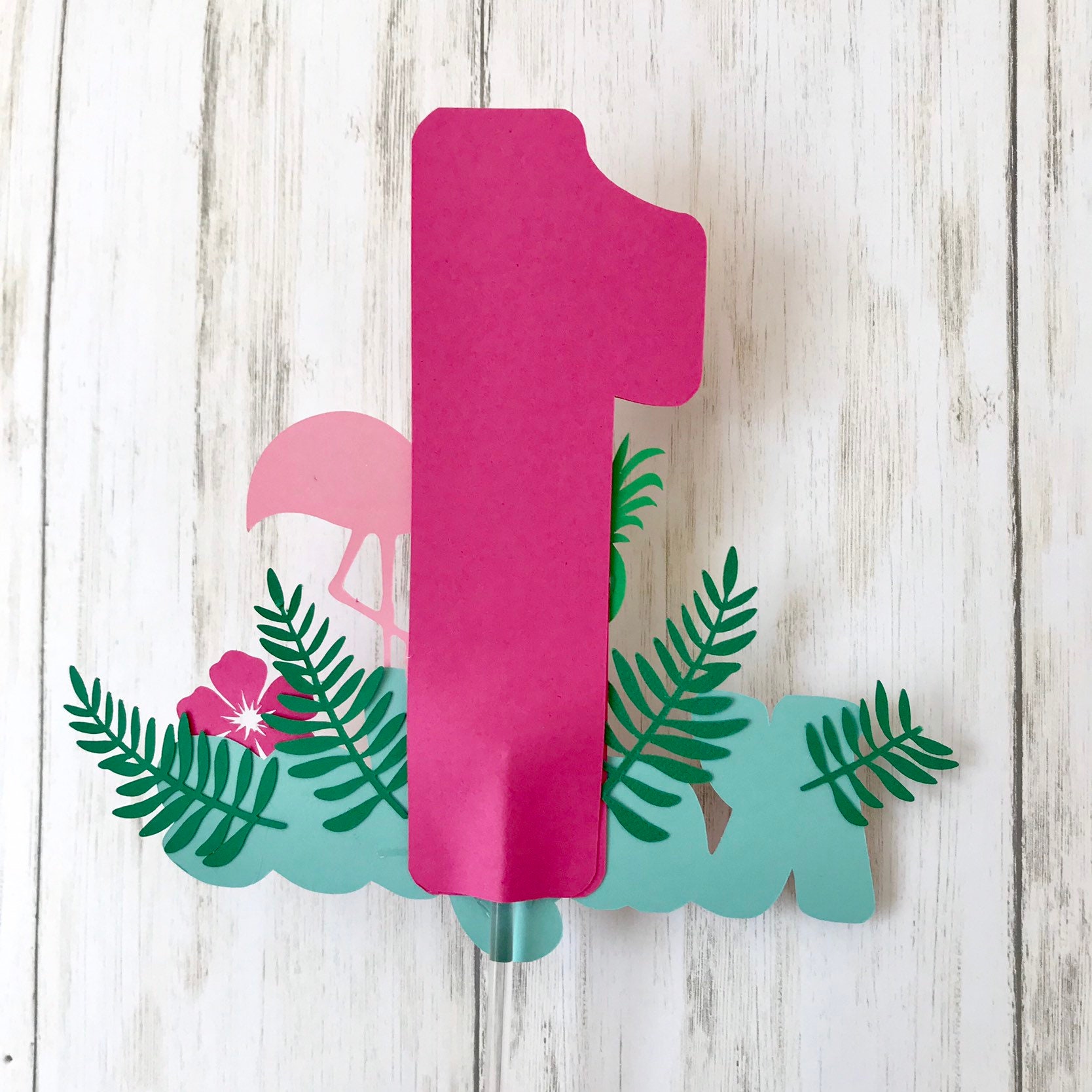 Flamingo cake topper flamingo party decorations cake topper | Etsy