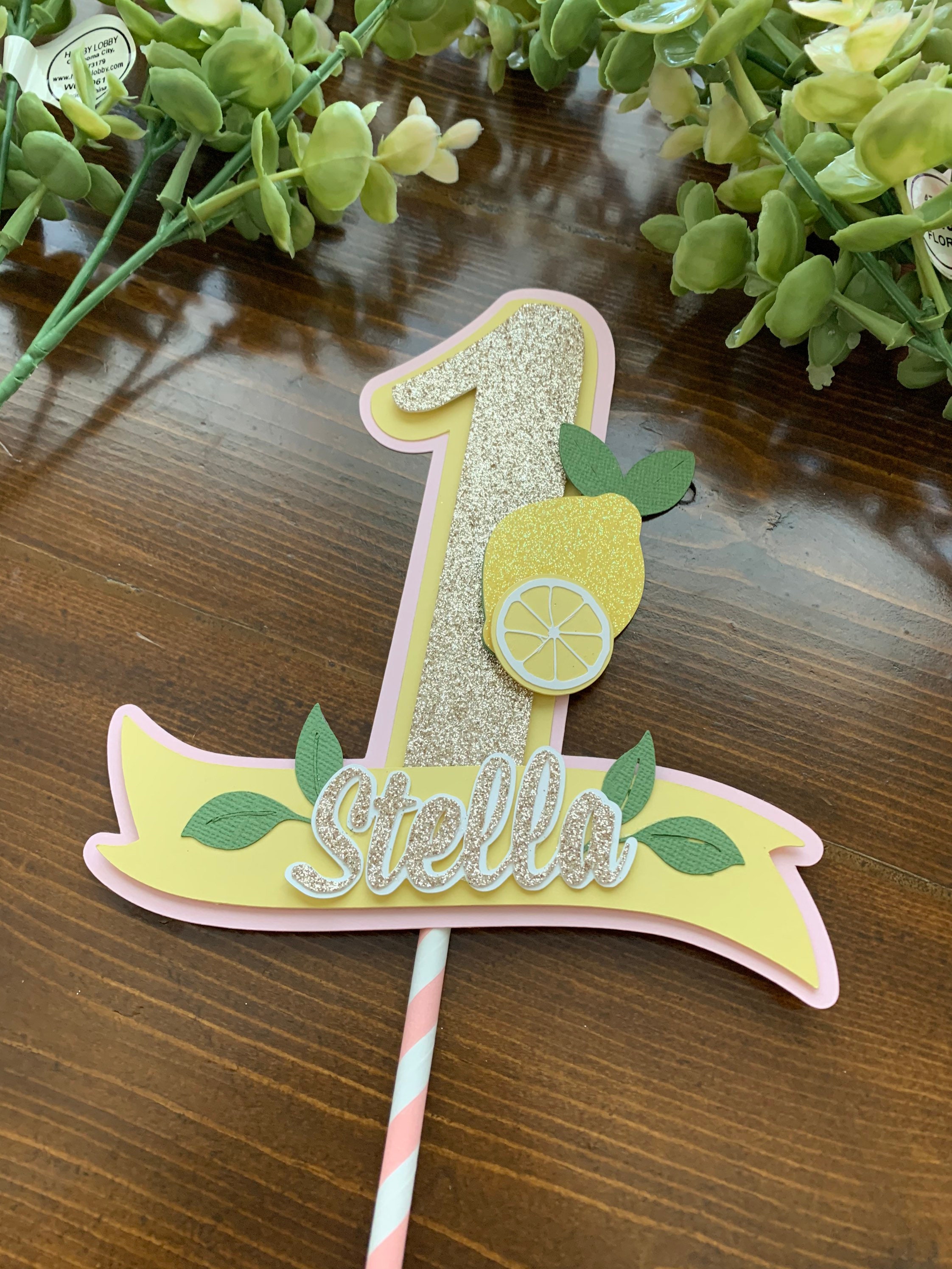 Lemon Cake Topper Lemon Birthday Cake Topper Fruit Cake | Etsy