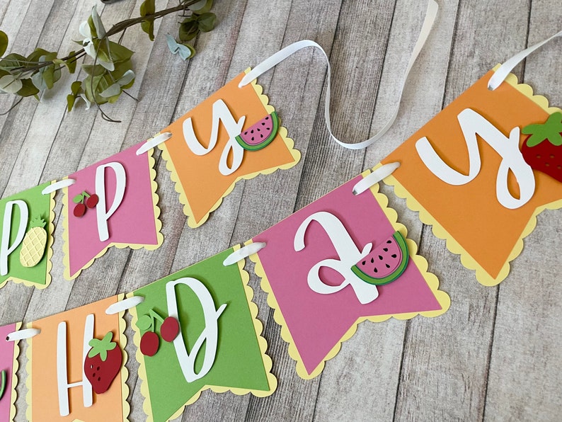 Twotti Frutti Birthday Decorations Fruit Birthday Banner - Etsy