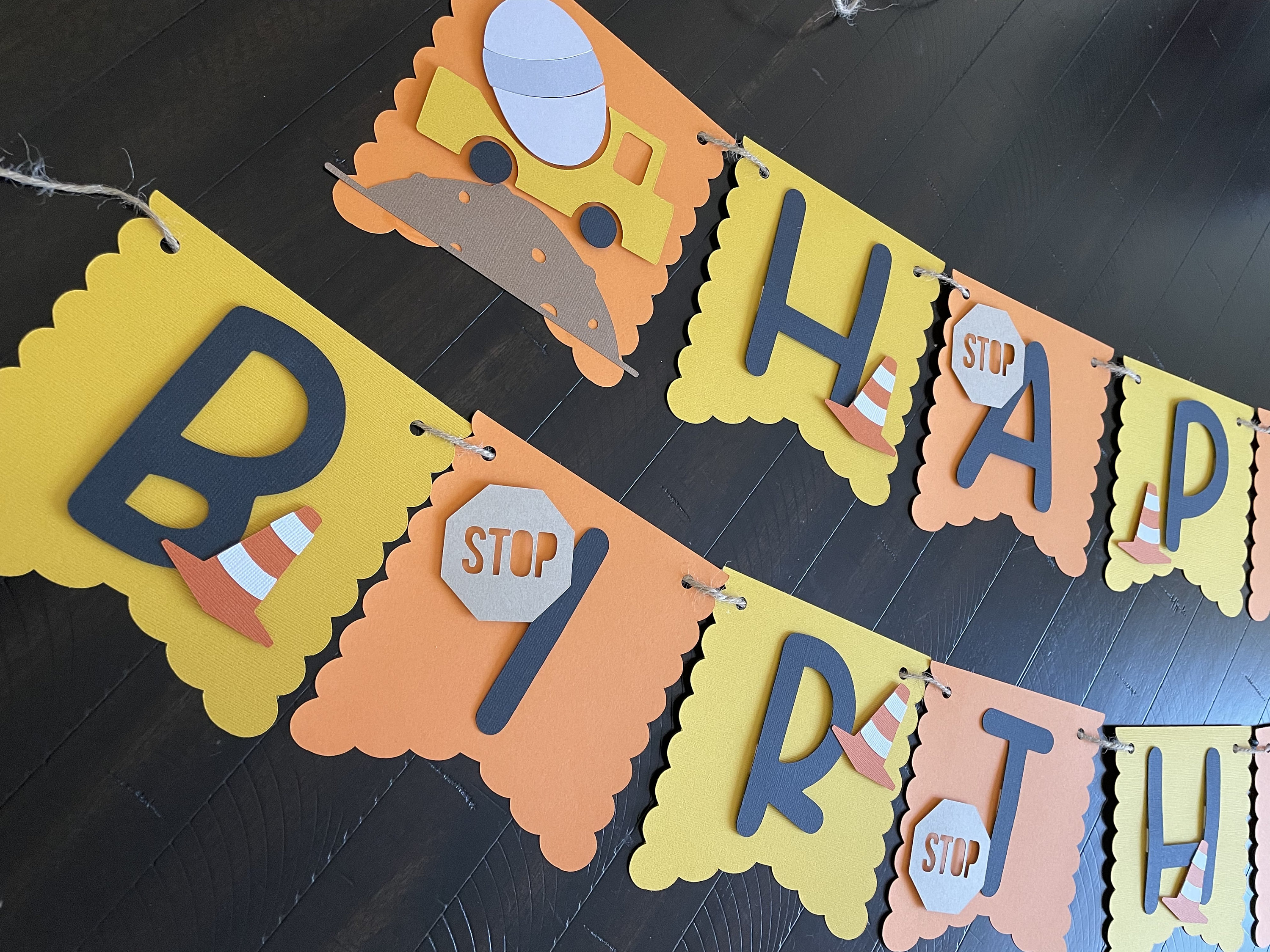 Construction Birthday Garland Vehicle Birthday Banner Construction Birthday Party Banner Under Construction Birthday Theme