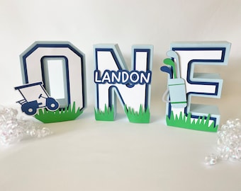 Hole in One First Birthday, Golf 3D Letters, Golf 1st Birthday Party Decorations, Hole In One Themed Birthday Party, Hole In One Birthday