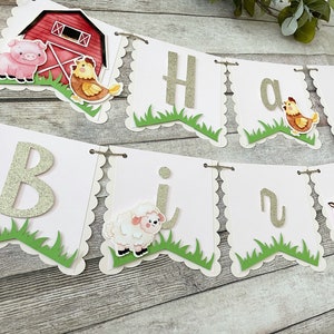 Girl Barnyard Birthday Banner, Barnyard Party Decor, Ranch Theme ...