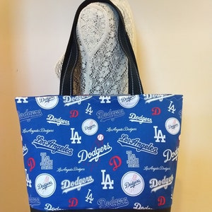 MLB Korea - Gradient Monogram Coated Canvas Large Tote Bag La Dodgers