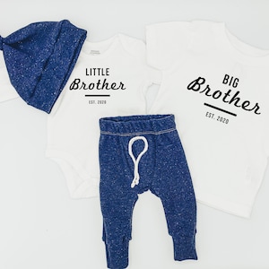 Little brother big brother, little brother shirt, little brother coming home outfit, brother shirts, sibling shirts, going home outfit boy image 1