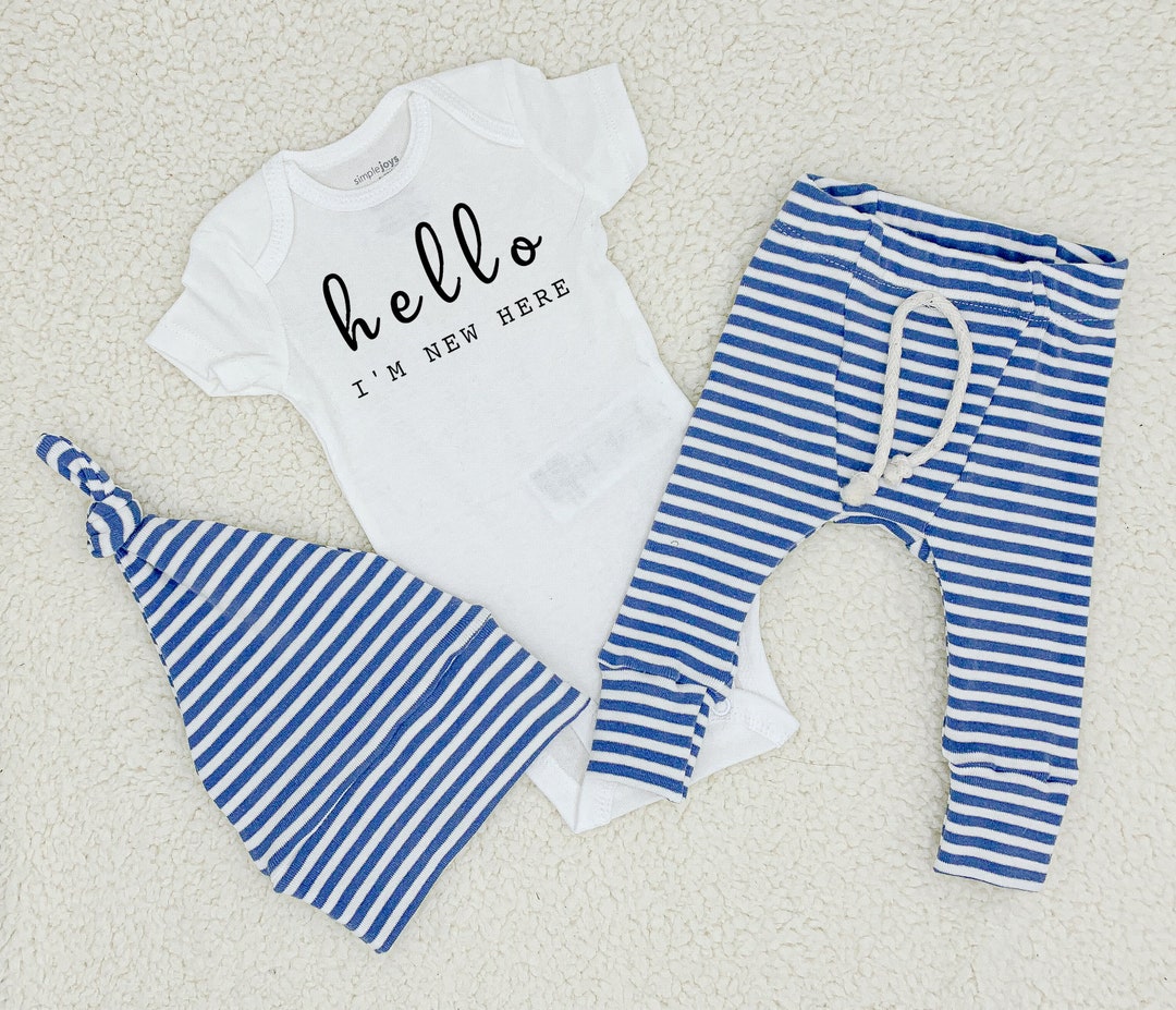 Newborn Boy Coming Home Outfit, Baby Boy Coming Home Outfit, Newborn Hospital Outfit, Go Home
