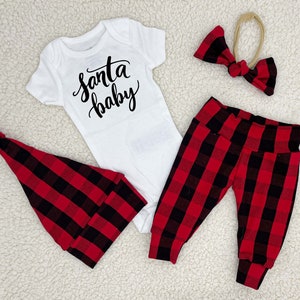 Newborn buffalo plaid pajamas hotsell