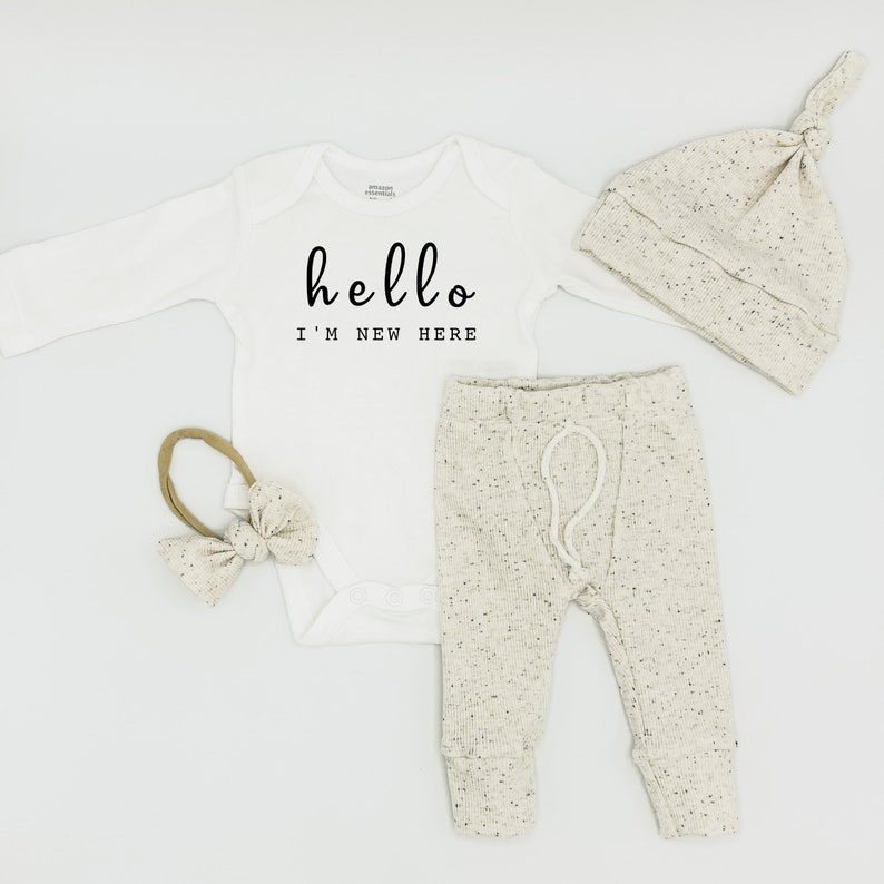 Gender neutral hospital outfit unisex baby going home outfit Etsy