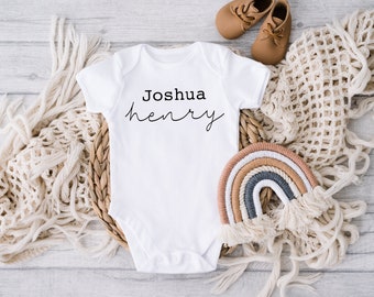 Personalized name bodysuit / custom name bodysuit / new baby announcement / newborn coming home outfit / take home outfit / baby shower gift