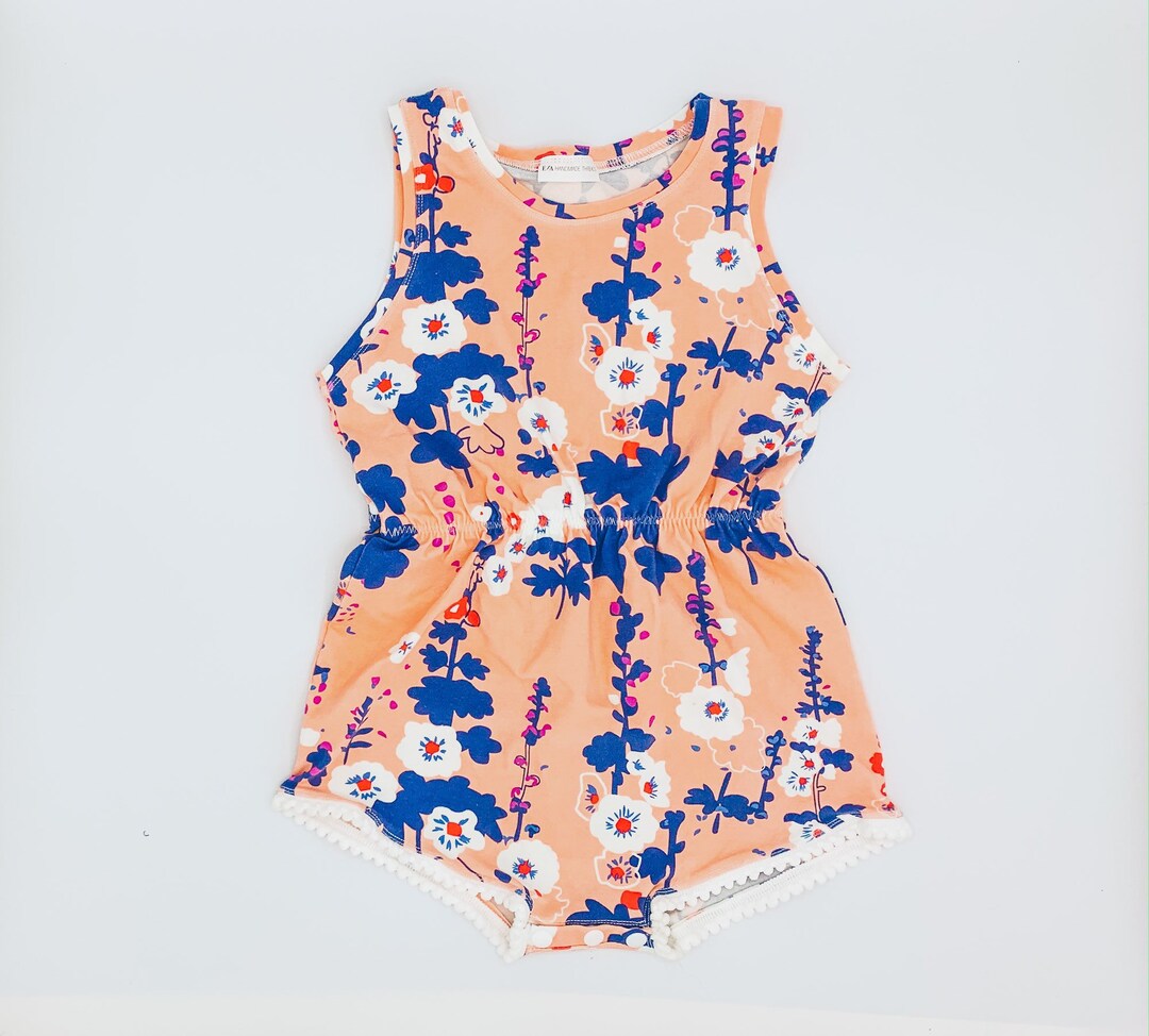 Baby Girl and Toddler Floral Romper Toddler Girl Romper Boho Etsy