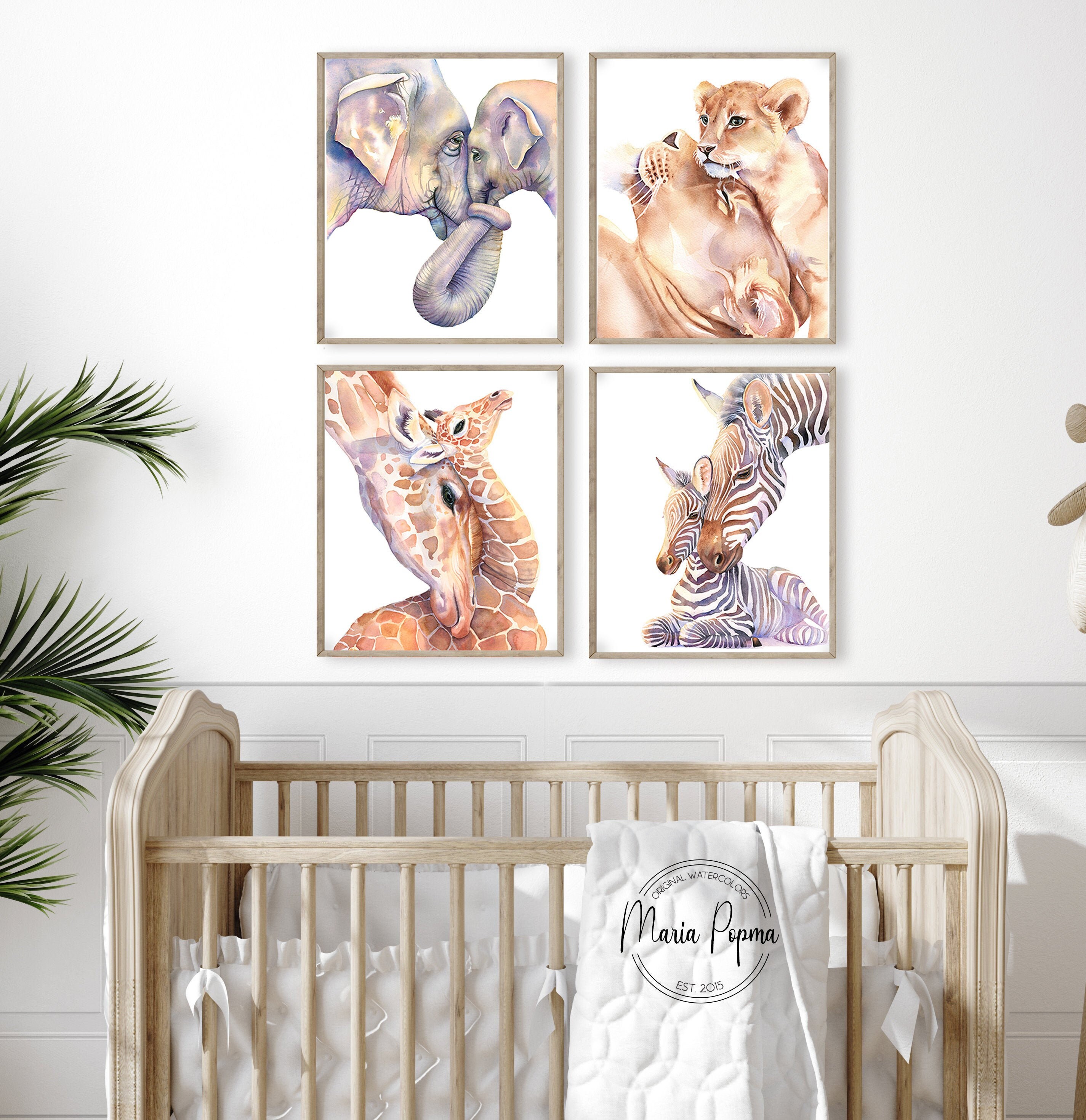Baby Safari Animal Prints, Nursery Wall Art Print Set, Affordable ...