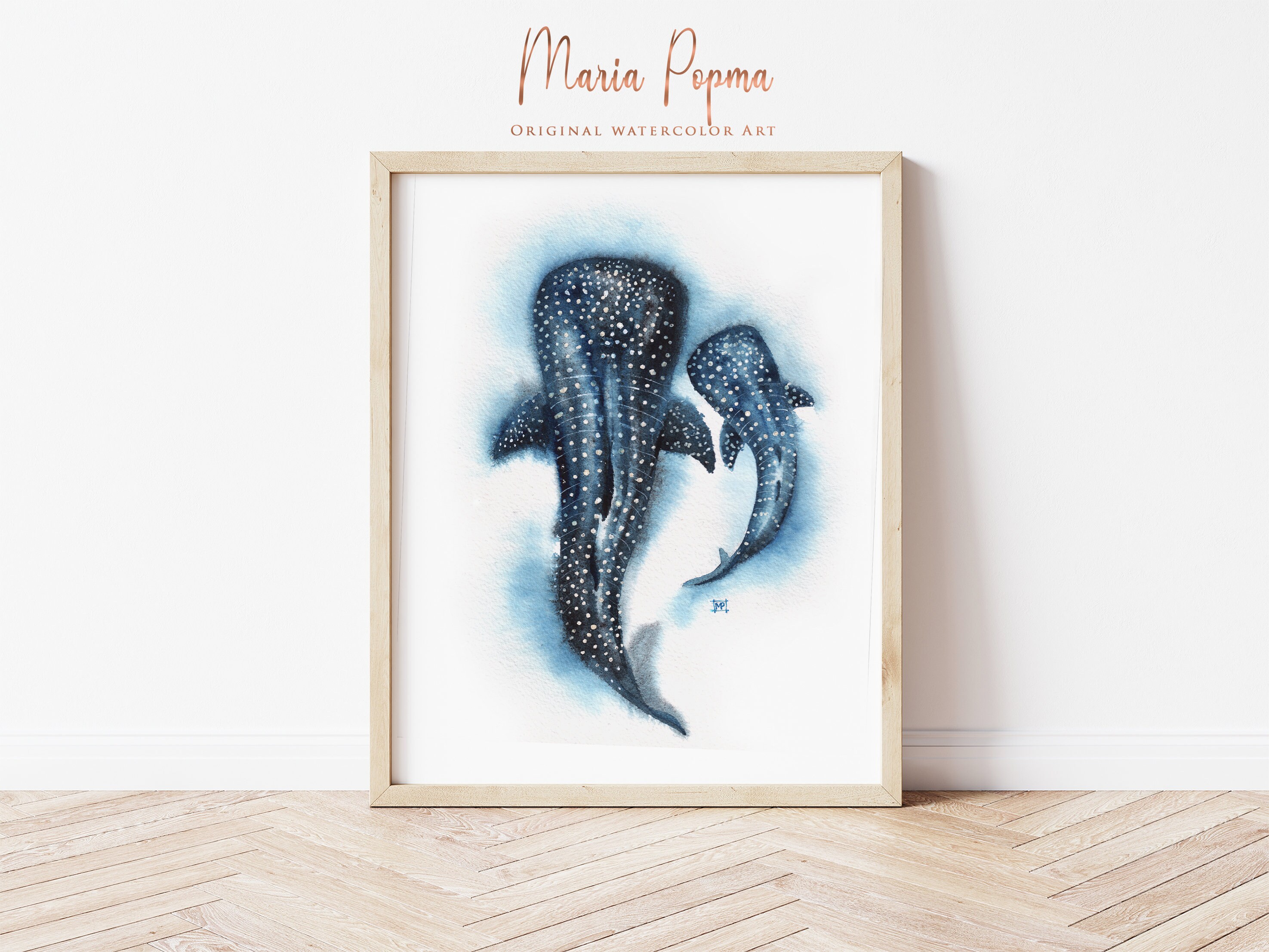 Ocean Nursery Art Prints Set | Whale Shark Nautical Wall Art | DIGITAL ...