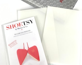 4"x5" Crystal Clear Stiletto Sole protector for Designer and Louboutin Sole High Heels