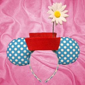 Vintage Hat Polka Dots Mouse Ears Headband