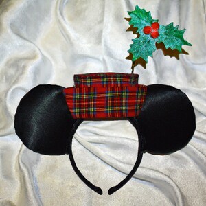 Holiday Vintage Hat Mouse Ears Headband