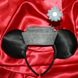 Vintage B&W Mouse Ears Headband