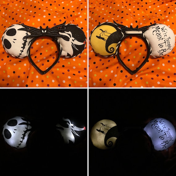 Halloween Light Up Mouse Ears Light up Ghosts Halloween Mickey - Mouse Ears Headband  main image 3