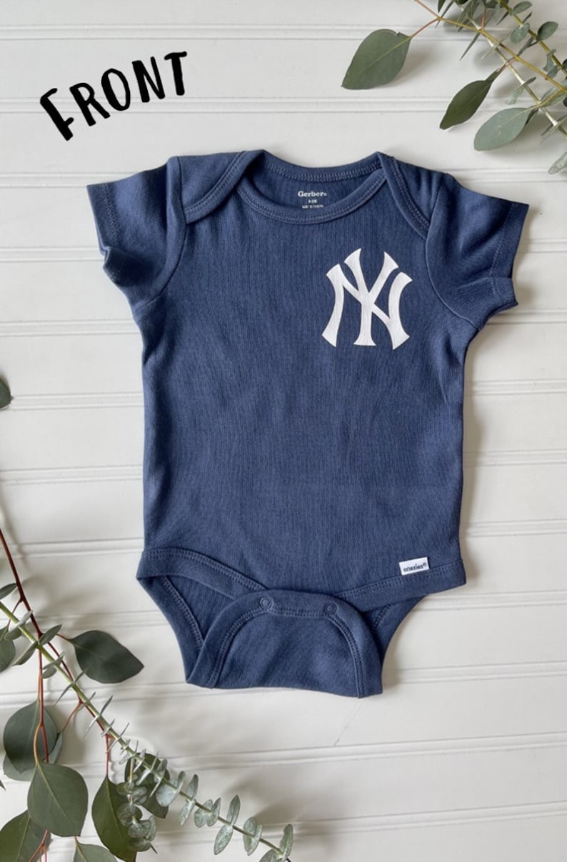 New York Yankees Custom Onesie Customized Baby Romper Etsy