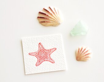 Sea Star Painting, Beach Decor, Miniature Painting, Tiny Starfish Painting, Beach Art, Ocean Art, Sea Animals, Cute Art, Small Painting