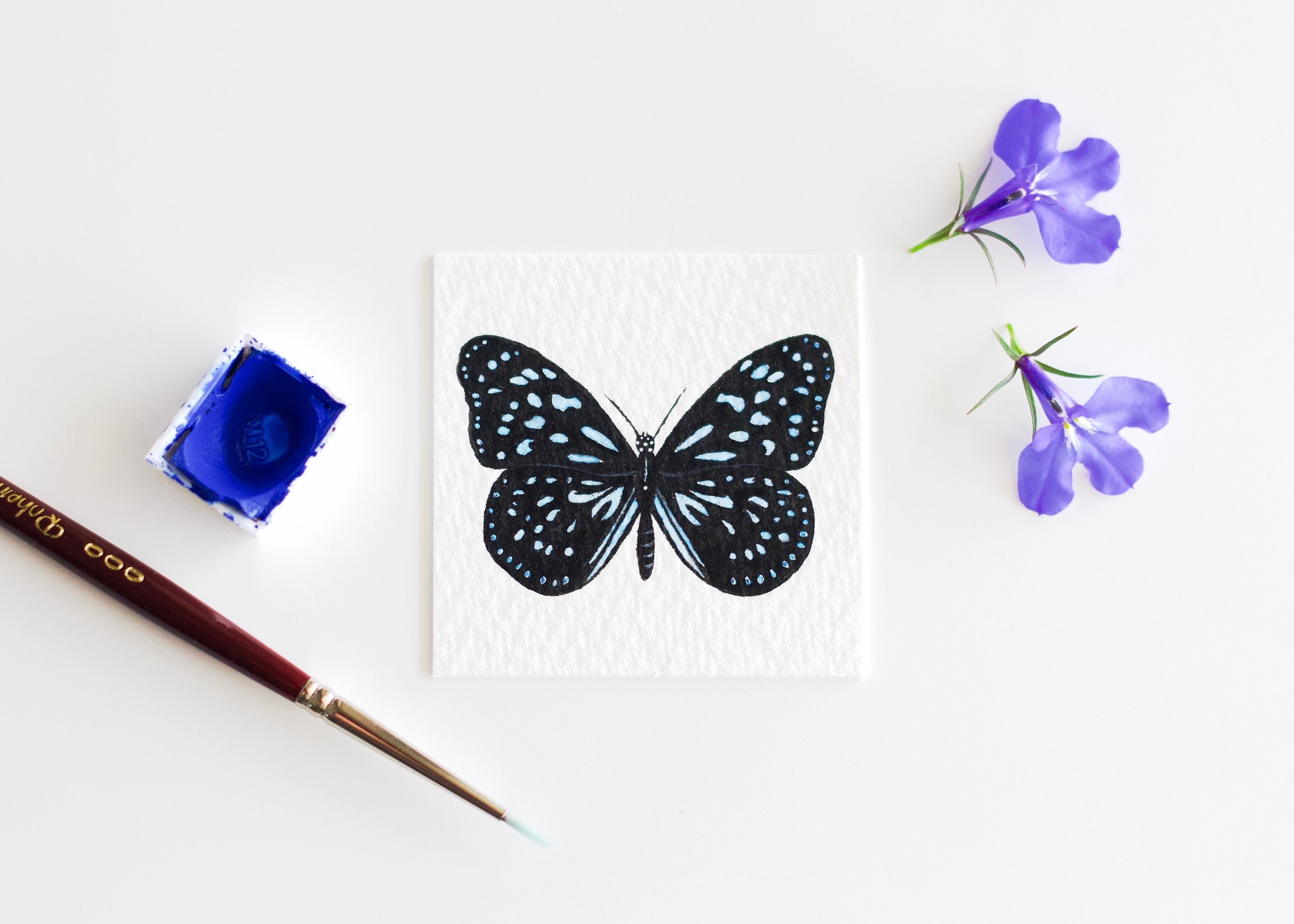 Butterfly Watercolour Painting, Mini Painting, Butterfly Painting