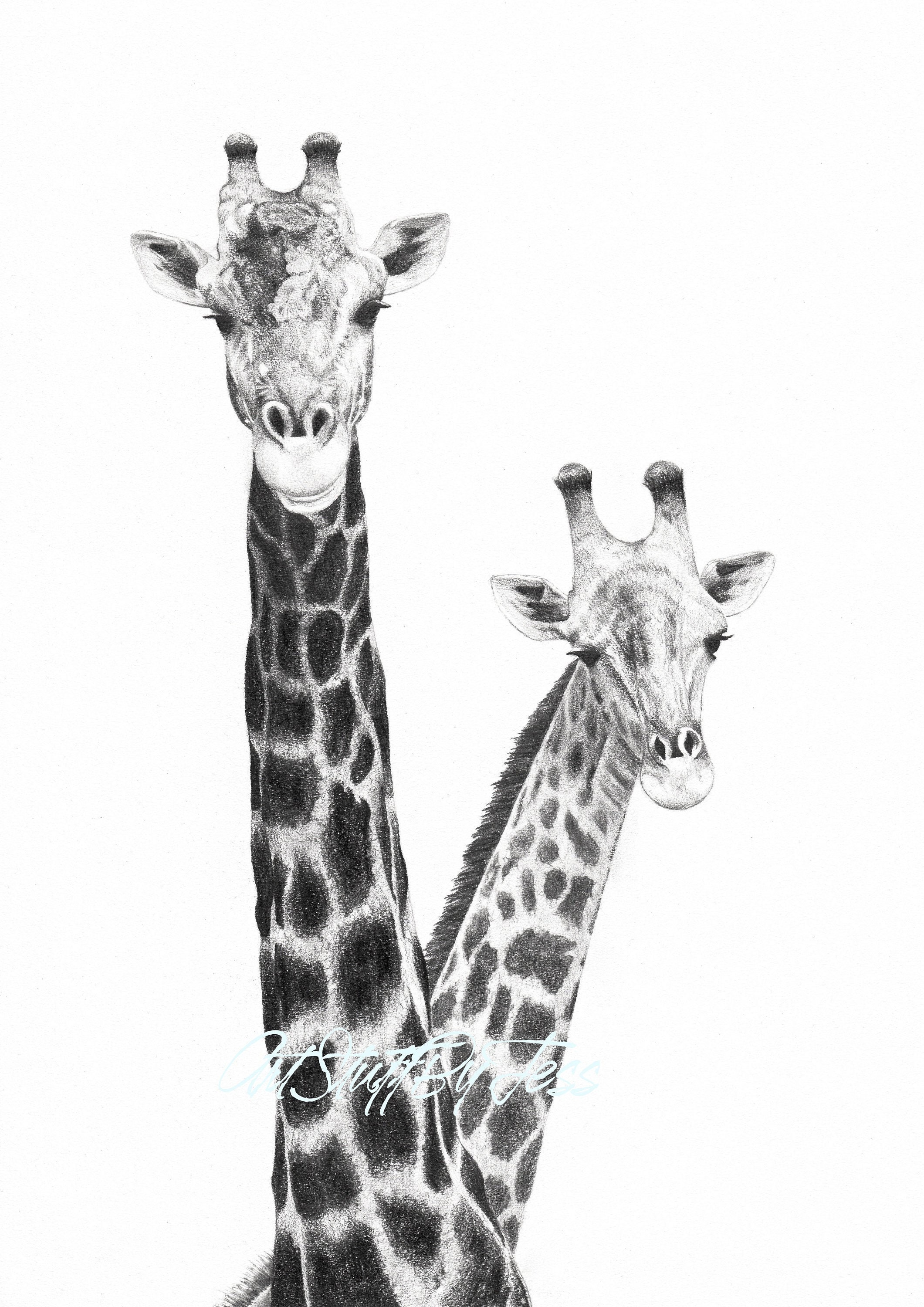 Giraffe in the Sky Black School Backpack /& Pencil Bag Set