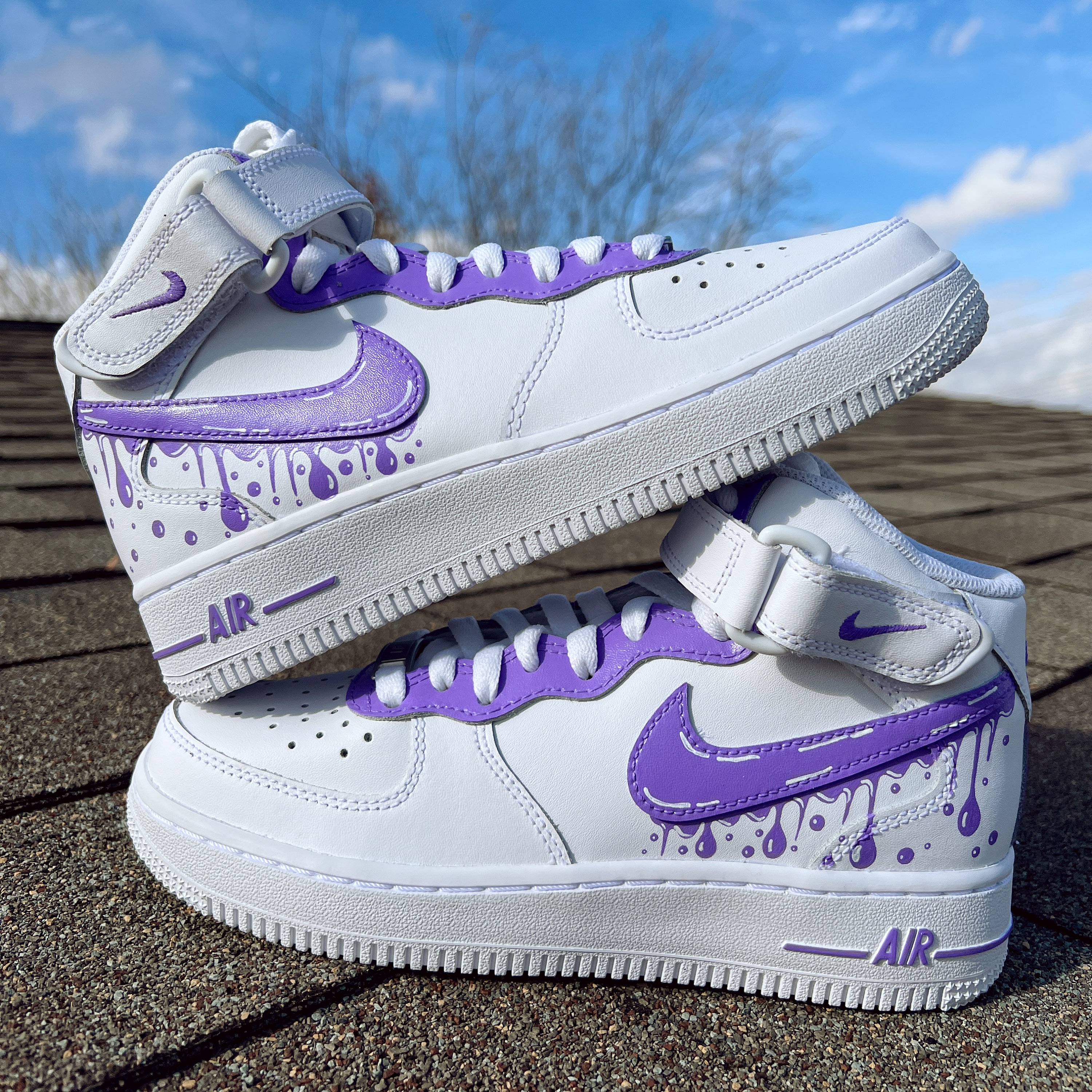 Melbourne geïrriteerd raken elleboog Aangepaste Nike Air Force 1 hoog / midden / laag druiperige - Etsy Nederland