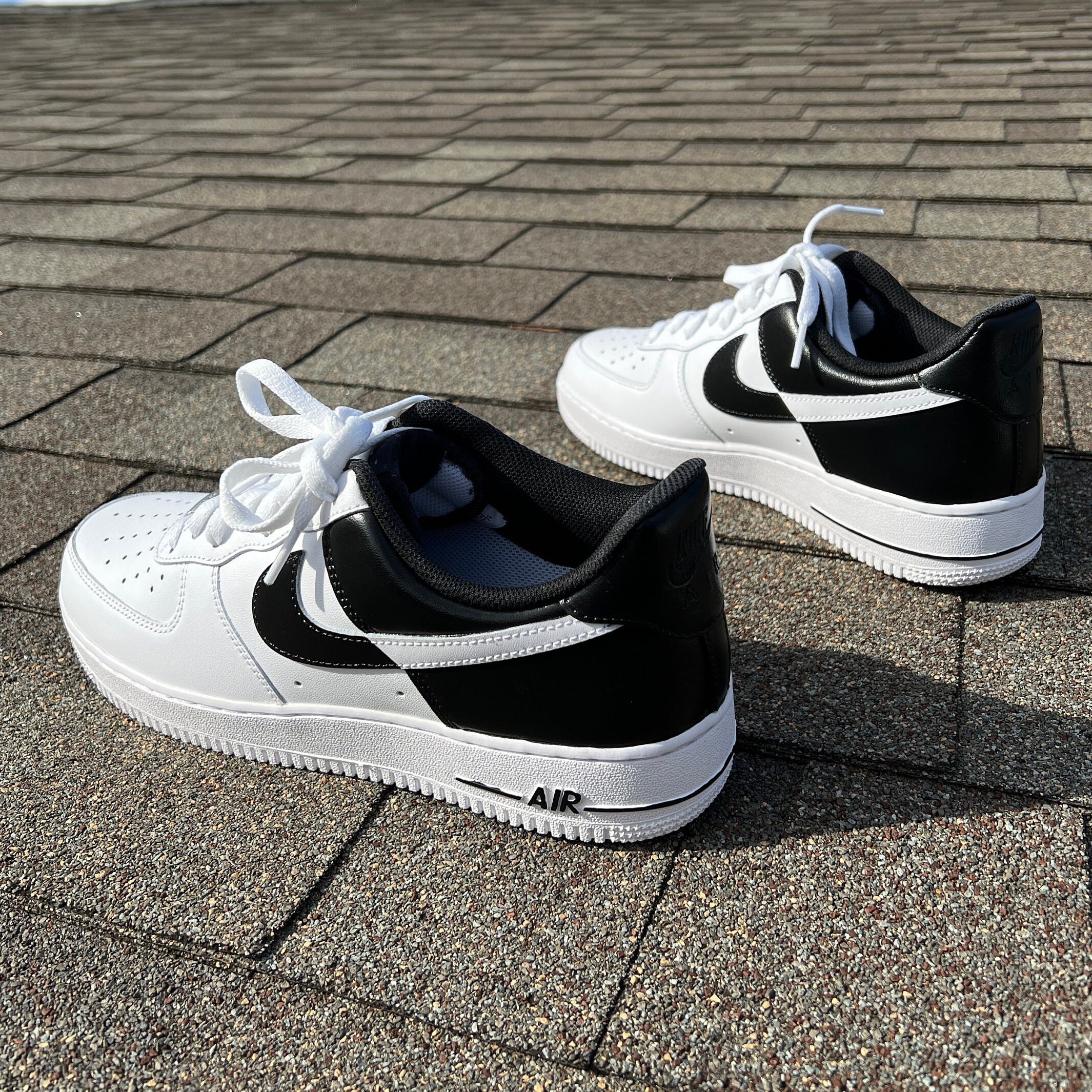 Spurs Black and White Custom Air Force 1 - Hand Painted AF1