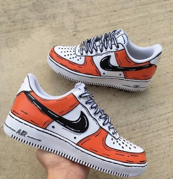 Prueba de Derbeville Persona Mansedumbre Dibujos animados personalizados Nike Air Force 1 Zapatos de - Etsy España