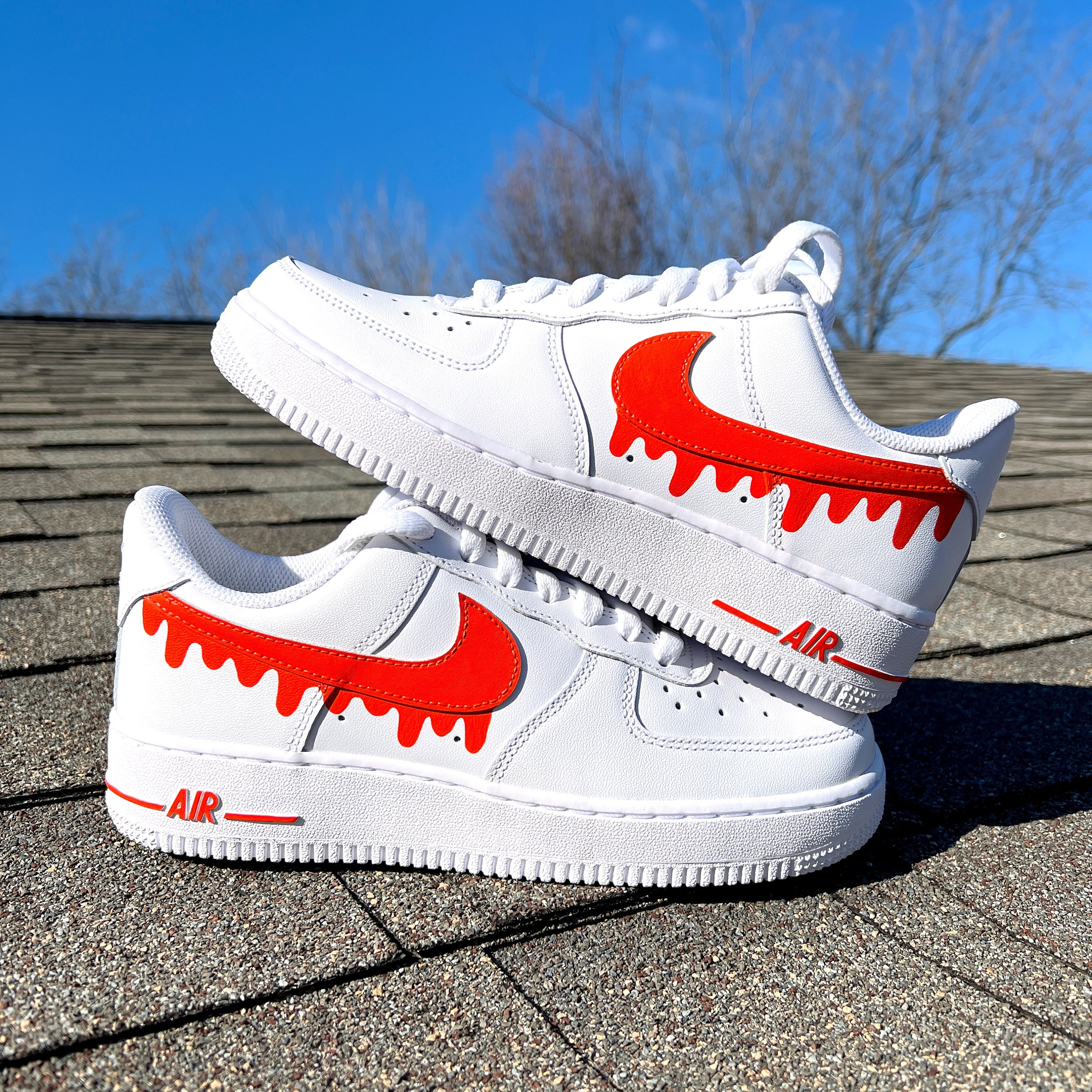 Custom Colored Air Force 1 Drip Swooshes – Shoe Fury