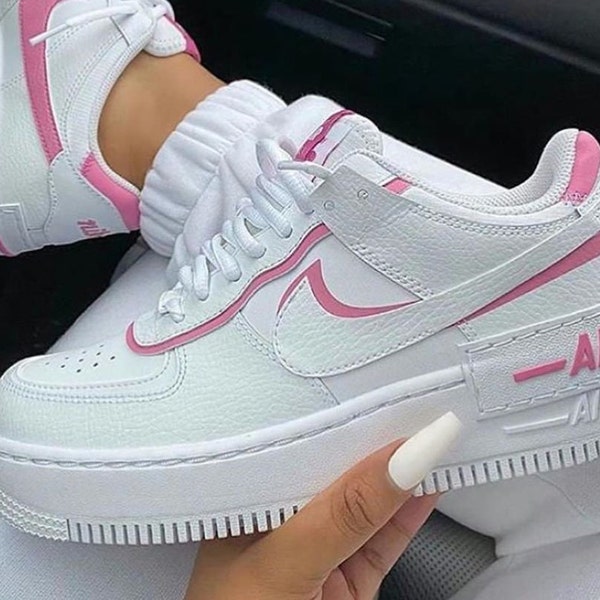 Chaussures Nike Air Force 1 Shadow Femme Femme Custom Femme - Custom multiple colors - Baskets peintes à la main