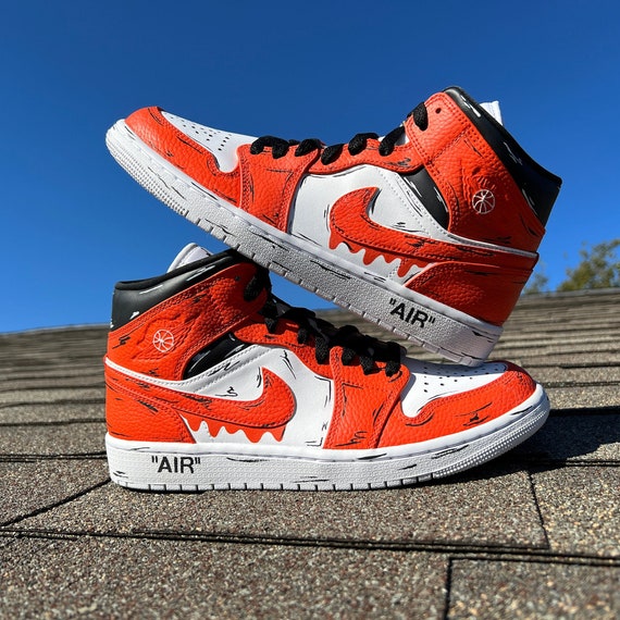 Buy Custom Nike Air Jordan 1s Orange 