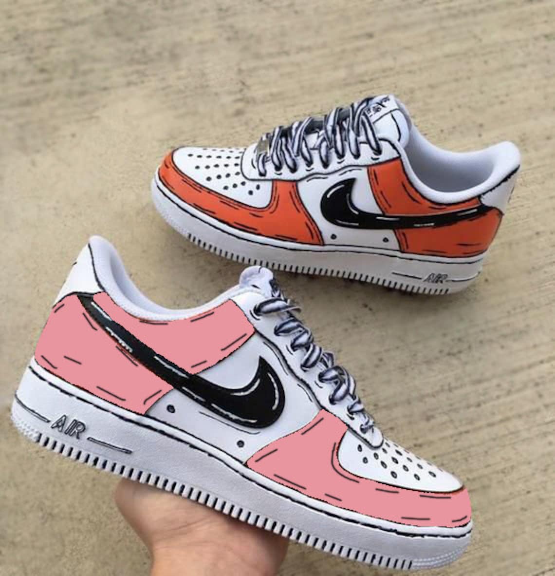 Custom Cartoon Nike Air Force 1 Men