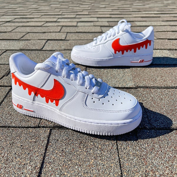 Custom Nike Air Force 1 Any Color Drip shoes -Nike Drip Air Force Ones - customized  AF1 Painted Mens Women's Kids sneaker